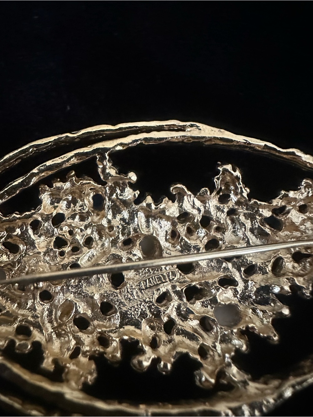 SIGNED PANETTA Cabochon Rare Brutalist Brooch - Picture 6 of 13
